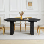 Oval Wood 70.86 in. Dining Table Seats 4-6