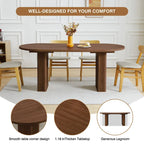 Oval Wood 70.86 in. Dining Table Seats 4-6