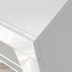 Living Room Sideboard Storage Cabinet Black High Gloss with LED Light, Modern Kitchen Unit Cupboard Buffet Wooden Storage