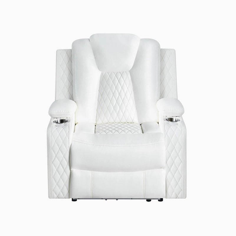 Deluxe Theater-Style Reclining Sofa Set with Power Recline, LED Lights, Wireless Charging and bluetooth Speaker