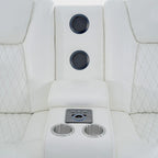 Deluxe Theater-Style Reclining Sofa Set with Power Recline, LED Lights, Wireless Charging and bluetooth Speaker