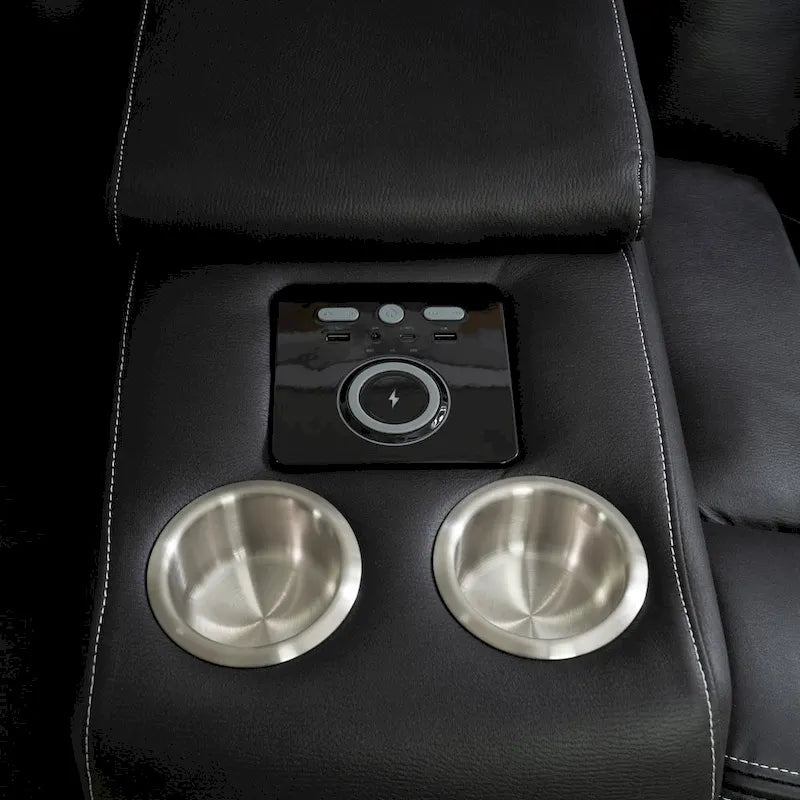 Deluxe Theater-Style Reclining Sofa Set with Power Recline, LED Lights, Wireless Charging and bluetooth Speaker