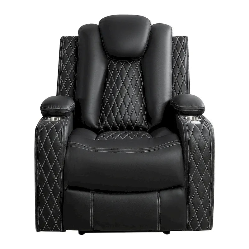 Deluxe Theater-Style Reclining Sofa Set with Power Recline, LED Lights, Wireless Charging and bluetooth Speaker