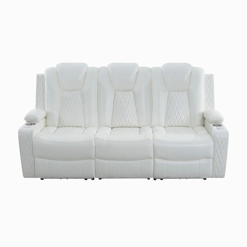 Deluxe Theater-Style Reclining Sofa Set with Power Recline, LED Lights, Wireless Charging and bluetooth Speaker
