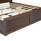 White King Bed - Storage Headboard - USB Ports - 2 Drawers - 600lb Capacity