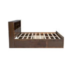White King Bed - Storage Headboard - USB Ports - 2 Drawers - 600lb Capacity