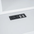 White King Bed - Storage Headboard - USB Ports - 2 Drawers - 600lb Capacity