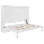 Queen Murphy Bed - Dual-Piston - White/Gray - 600lb Capacity - No Box Spring