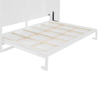Queen Murphy Bed - Dual-Piston - White/Gray - 600lb Capacity - No Box Spring
