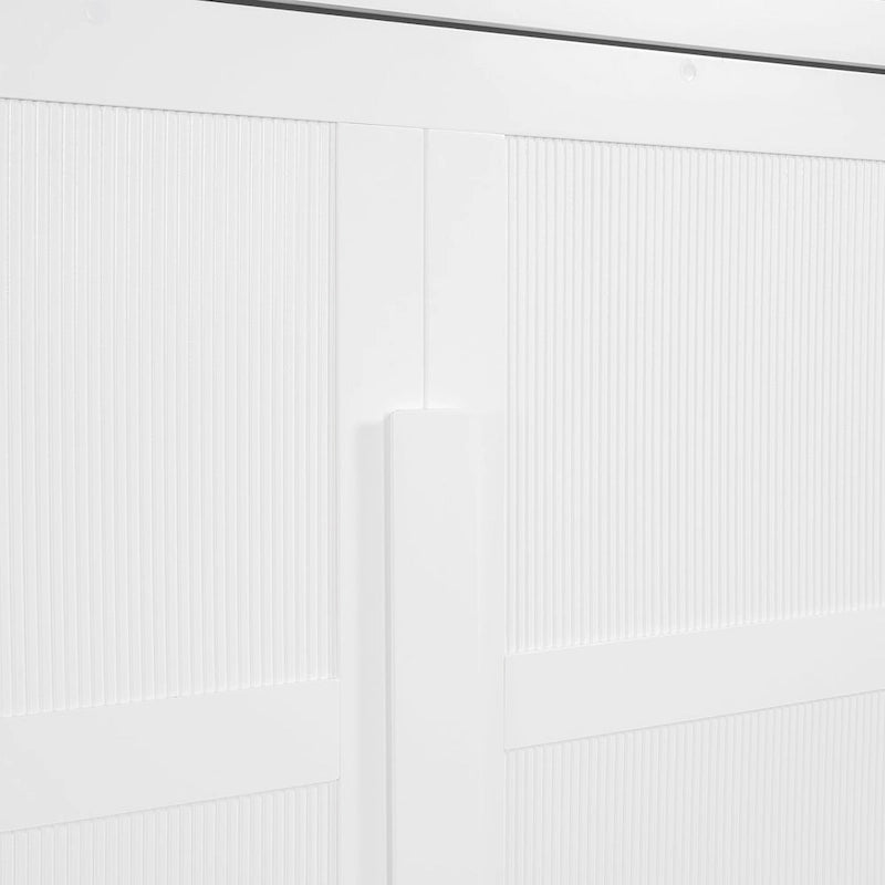 Queen Murphy Bed - Dual-Piston - White/Gray - 600lb Capacity - No Box Spring