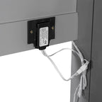 Queen Murphy Bed - Dual-Piston - White/Gray - 600lb Capacity - No Box Spring