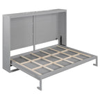 Queen Murphy Bed - Dual-Piston - White/Gray - 600lb Capacity - No Box Spring
