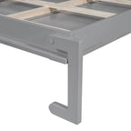 Queen Murphy Bed - Dual-Piston - White/Gray - 600lb Capacity - No Box Spring
