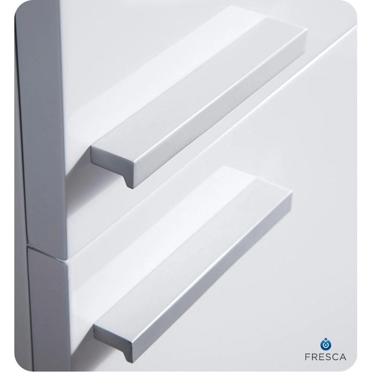 Fresca 27 Wall Mounted Bathroom Linen Cabinet with Two Storage Areas