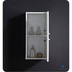 Fresca 27 Wall Mounted Bathroom Linen Cabinet with Two Storage Areas