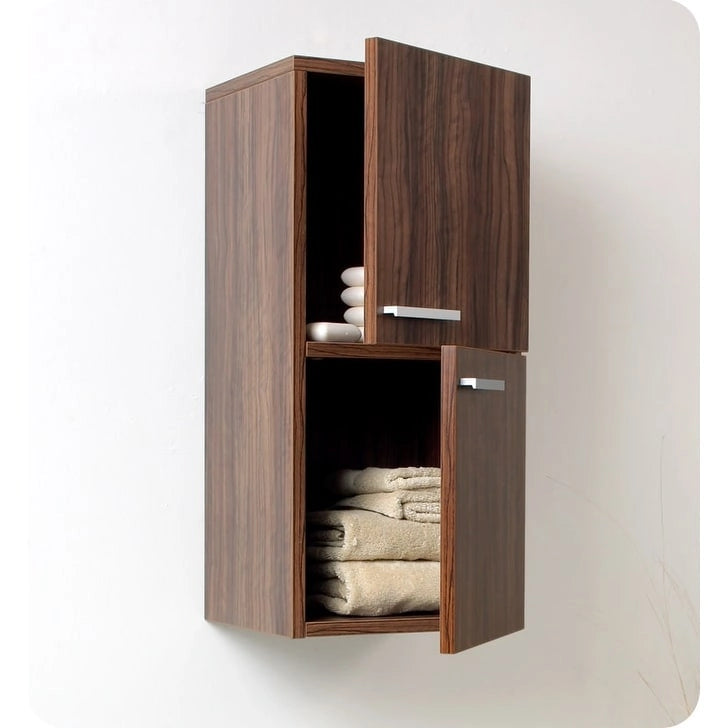 Fresca 27 Wall Mounted Bathroom Linen Cabinet with Two Storage Areas