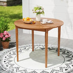 Costway Round Outdoor Dining Table for 4 People 36 inch Acacia Wood - See Details