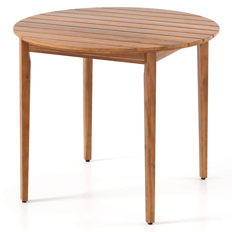 Costway Round Outdoor Dining Table for 4 People 36 inch Acacia Wood - See Details
