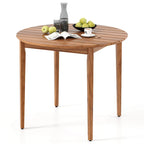 Costway Round Outdoor Dining Table for 4 People 36 inch Acacia Wood - See Details