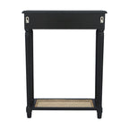 Lenora 1-drawer Solid Wood Console Accent Table with Cane Shelf by East at Main