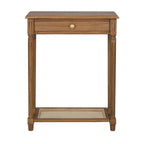 Lenora 1-drawer Solid Wood Console Accent Table with Cane Shelf by East at Main