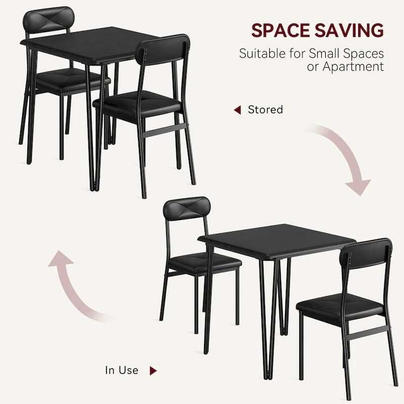 Dining Table for 2, Small Table and Chairs Set of 2