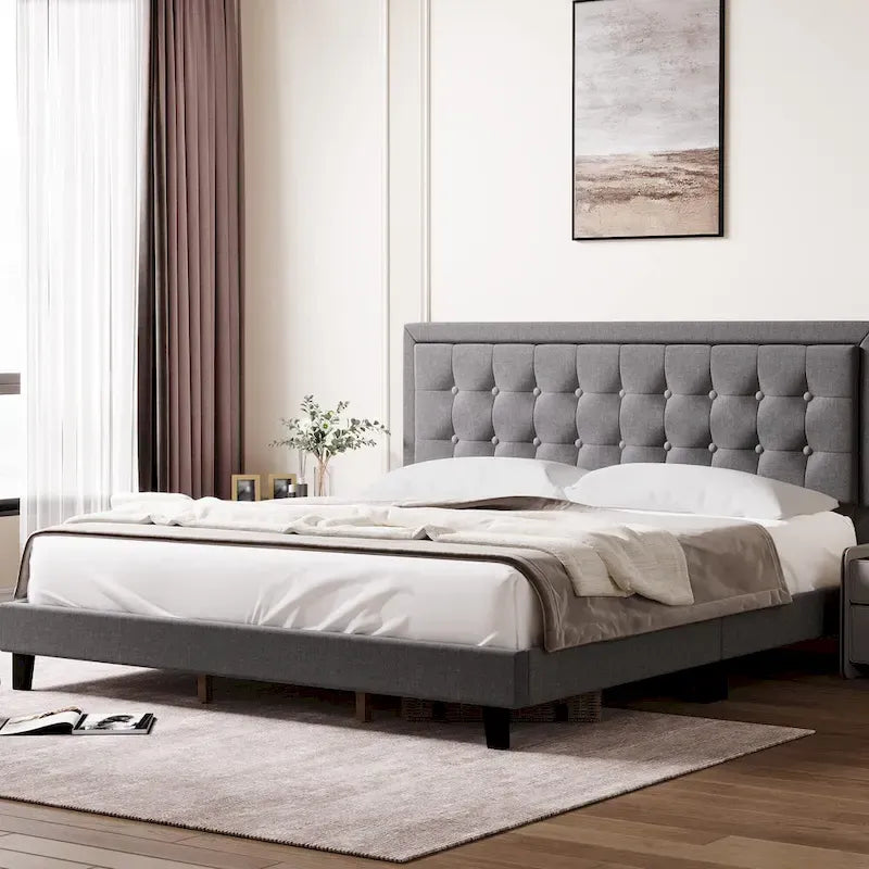 Senfot King Size Platform Bed Frame