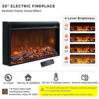 Farmhouse Fireplace TV Stand for Up to 80 TV, Entertainment Center