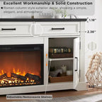 Farmhouse Fireplace TV Stand for Up to 80 TV, Entertainment Center