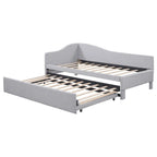 L-Shaped Upholstered Daybed with Pop Up Trundle