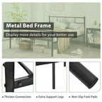 Costway Twin/Queen/Full Metal Platform Bed Frame with Headboard and