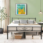 Costway Twin/Queen/Full Metal Platform Bed Frame with Headboard and