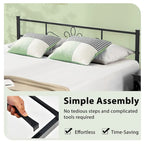 Costway Twin/Queen/Full Metal Platform Bed Frame with Headboard and