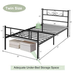 Costway Twin/Queen/Full Metal Platform Bed Frame with Headboard and