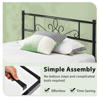Costway Twin/Queen/Full Metal Platform Bed Frame with Headboard and