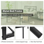 Costway Twin/Queen/Full Metal Platform Bed Frame with Headboard and