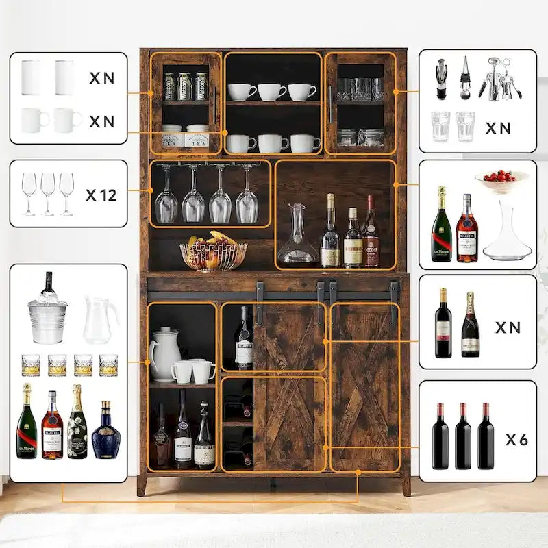 Farmhouse Coffee Bar Cabinet