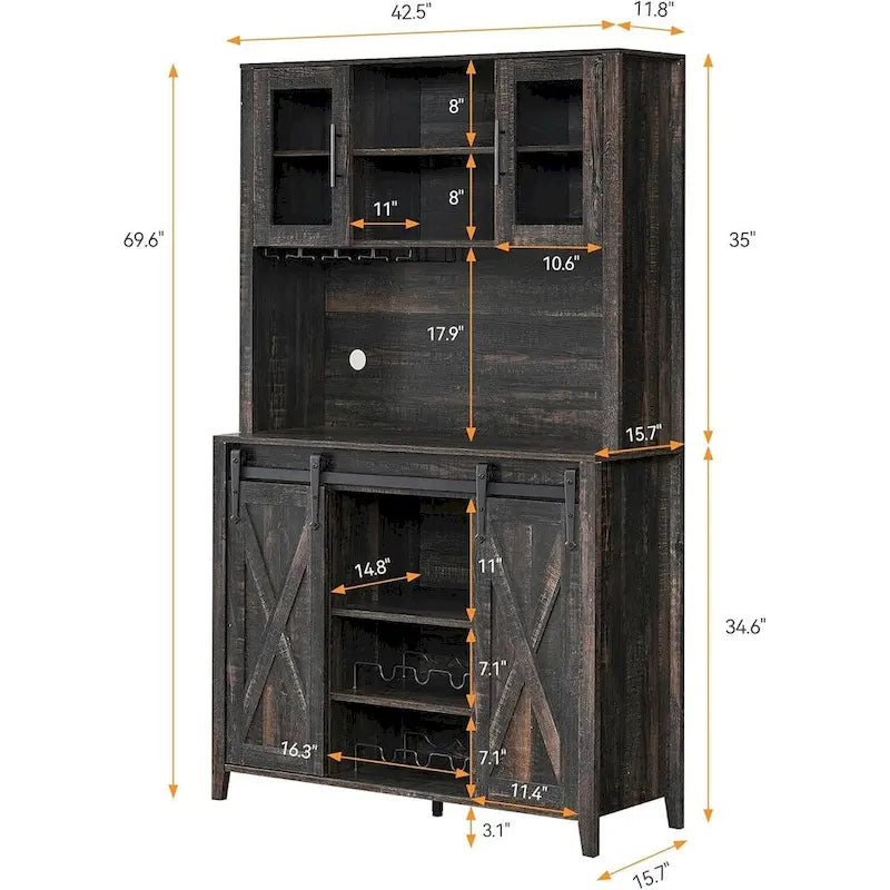 Farmhouse Coffee Bar Cabinet
