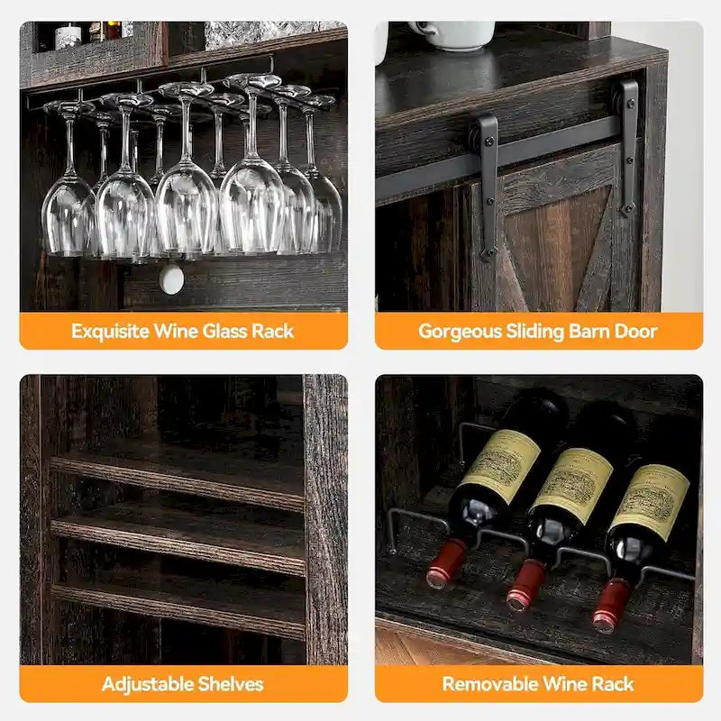 Farmhouse Coffee Bar Cabinet