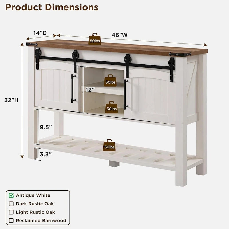 Farmhouse Entryway Table, Rustic Console Table, Wood Sofa Table