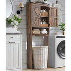 Farmhouse Over The Toilet Storage Cabinet, 67 Tall Bathroom Cabinet