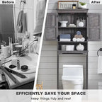 Farmhouse Over The Toilet Storage Cabinet, 67 Tall Bathroom Cabinet