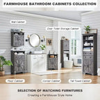 Farmhouse Over The Toilet Storage Cabinet, 67 Tall Bathroom Cabinet