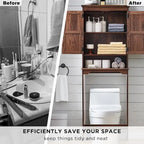 Farmhouse Over The Toilet Storage Cabinet, 67 Tall Bathroom Cabinet