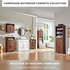 Farmhouse Over The Toilet Storage Cabinet, 67 Tall Bathroom Cabinet