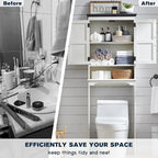 Farmhouse Over The Toilet Storage Cabinet, 67 Tall Bathroom Cabinet