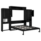 Queen Murphy Bed - Foldable Desk & Vanity, Wall Bed with Storage