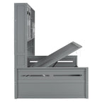 All-in-one Bookcase Captains Daybed with Hydraulic Storage Bed