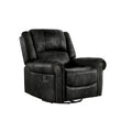Monroe Polished Microfiber Nailhead Swivel Glider Recliner by  Classic