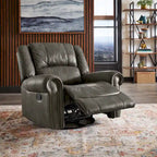 Monroe Polished Microfiber Nailhead Swivel Glider Recliner by  Classic